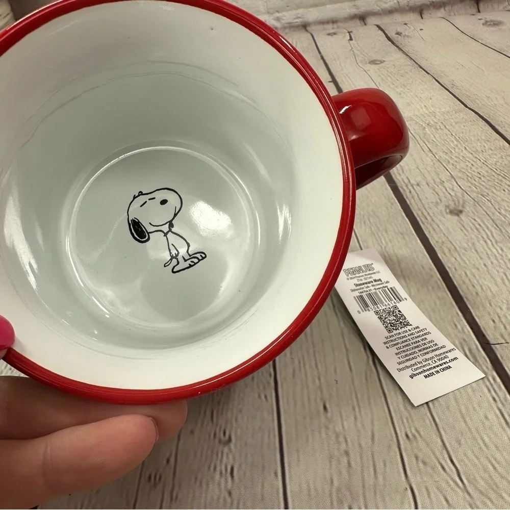 NWT Peanuts Characters Mug charlie brown 21oz snoopy dog house woodstock - Picture 5 of 6